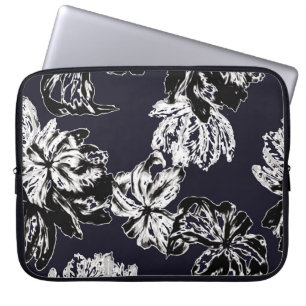 Capa Para Notebook Flores de padrão sem costura por safra e patins fl