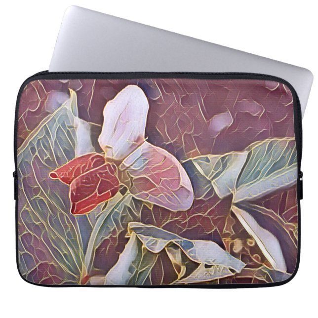 CAPA PARA NOTEBOOK FLORES DE PEA DOCE (Frente)