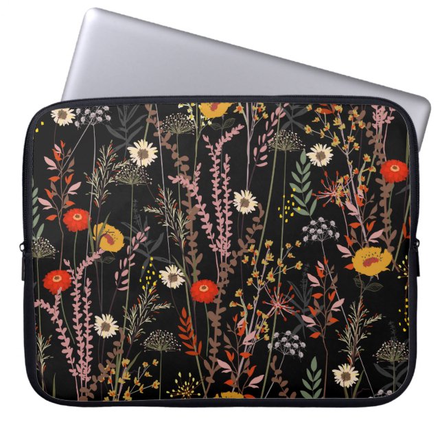 Capa Para Notebook Flores de Prados Bloqueantes Desenhadas (Frente)