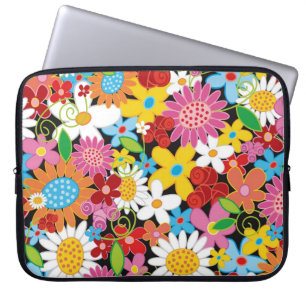 Capa Para Notebook Flores de primavera Cágica Coloridas Garden Girly