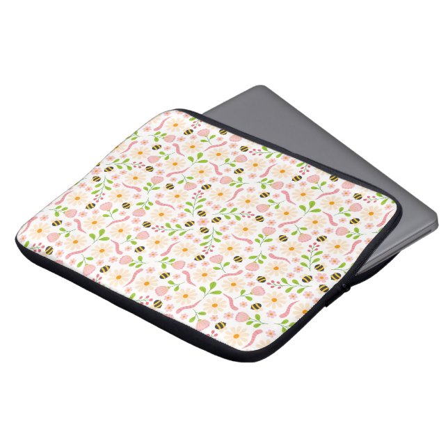 Capa Para Notebook Flores e criaturas inspiradas na natureza (Frente Topo)