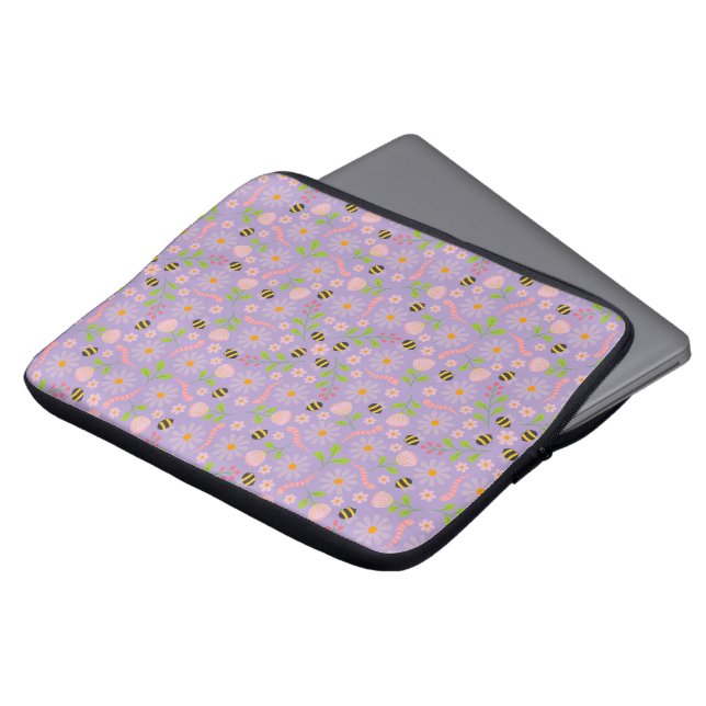 Capa Para Notebook Flores e criaturas inspiradas na natureza (Frente Topo)