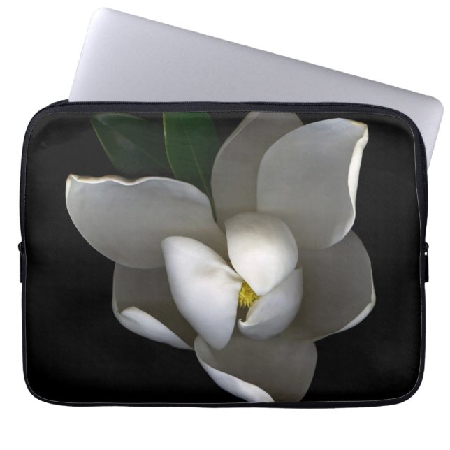 Capa Para Notebook Flores | Flor Solteiro Magnolia Branca (Frente)