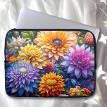 Capa Para Notebook Flores Florais bonito De Aquarelas Ai Art<br><div class="desc">Bonito ai art aquarela,  flores roxas e laranja.</div>