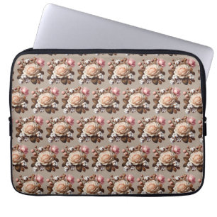 Capa Para Notebook Flores florais de rosas cor-de-rosa