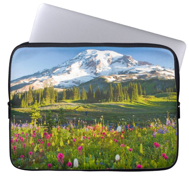Capa Para Notebook Flores | Mt. Rainier Wildflower (Frente)