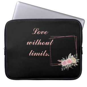 Capa Para Notebook Flores Negras Bonitas, Adoro uma citação