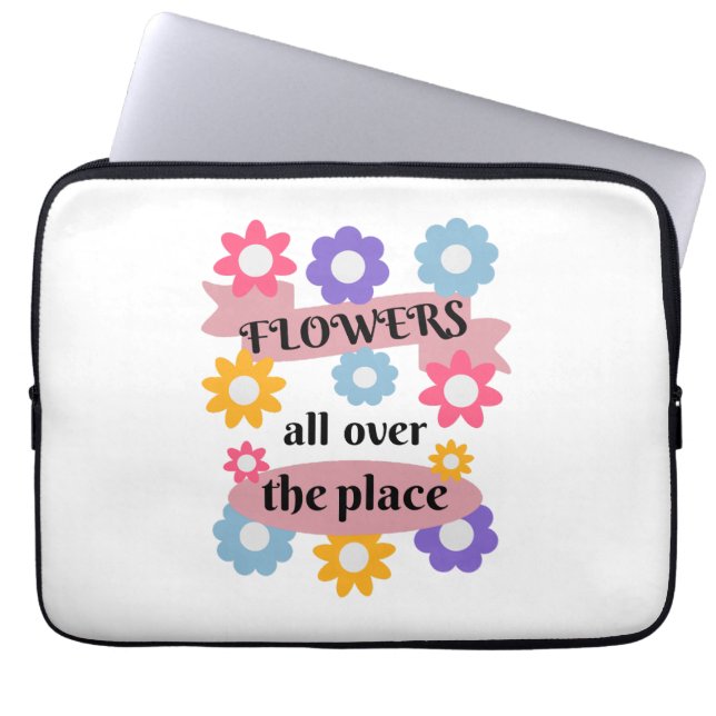 Capa Para Notebook Flores por todo o lugar (Frente)