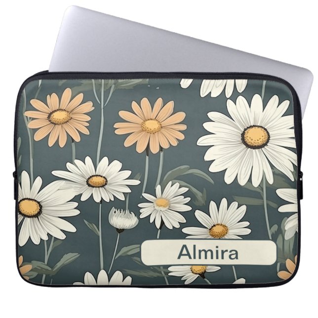 Capa Para Notebook Flores Retro 5 bolsas de laptop (Frente)