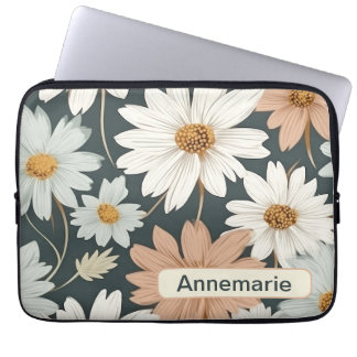 Capa Para Notebook Flores Retro 8 bolsas de laptop