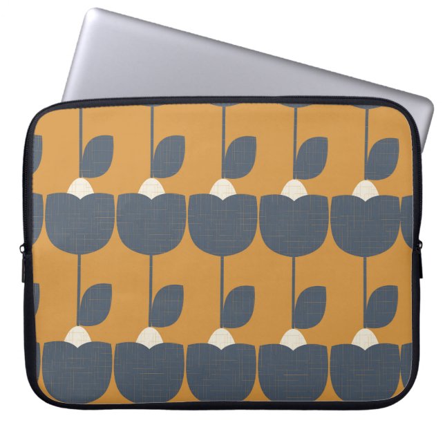 Capa Para Notebook Flores Retro Modernas: Geométrica Escandinava. (Frente)