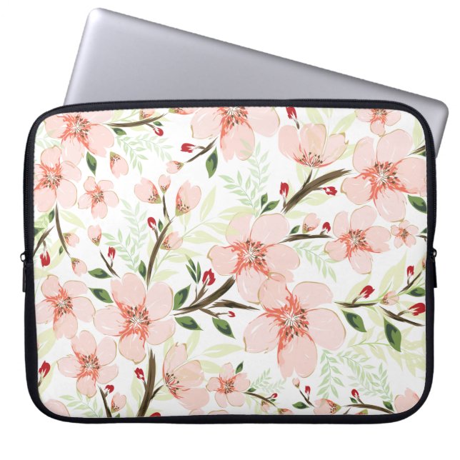 Capa Para Notebook Flores rosa (Frente)