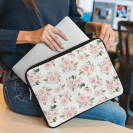 Capa Para Notebook Flores Rosa, Rosas Rosa, Flores De Aquarelas