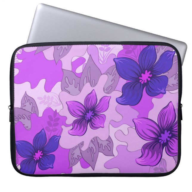 Capa Para Notebook Flores Roxas bonito (Frente)