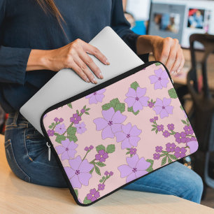 Capa Para Notebook Flores Roxas, Padrão Floral, Padrão De Flores
