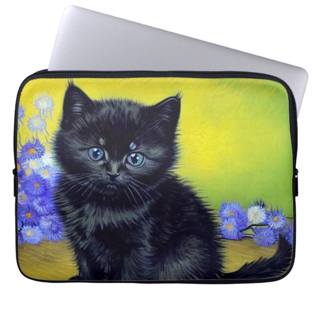 Capa Para Notebook Flores Roxas Pretas de Gogh (Frente)