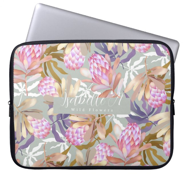 Capa Para Notebook Flores Selvagens - Cinzas Proteicas (Frente)