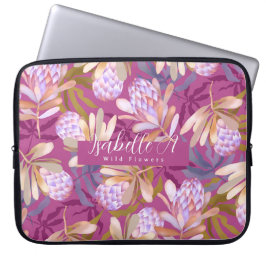 Capa Para Notebook Flores Selvagens Protea Magenta