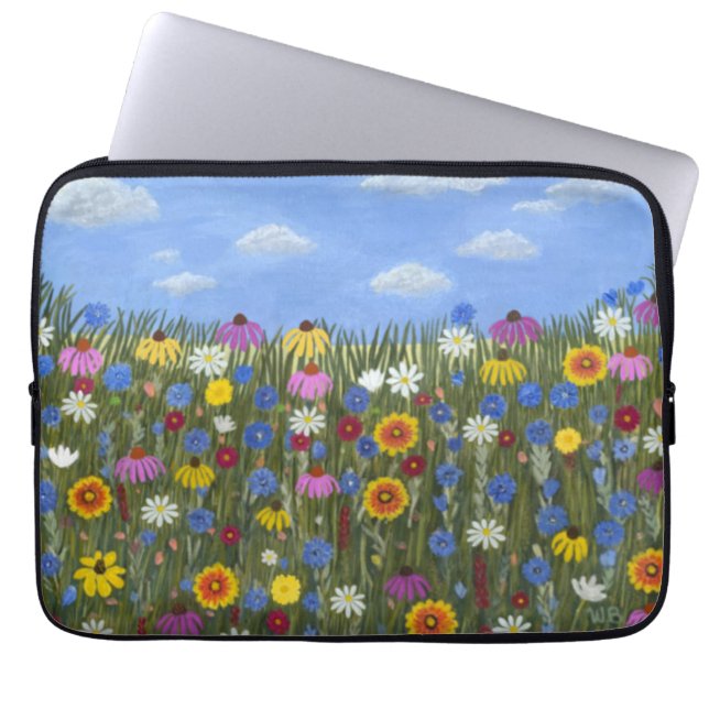Capa Para Notebook Flores silvestres com Margaridas (Frente)