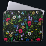 Capa Para Notebook Flores silvestres em preto<br><div class="desc">Coleção de várias flores selvagens pintada à mão.</div>