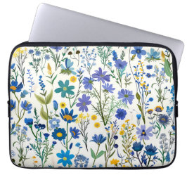Capa Para Notebook Flores silvestres Russas do Jardim Azul