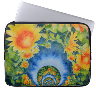 Capa Para Notebook Flores solares elegantes da boêmia
