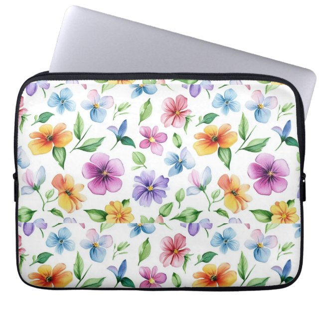 Capa Para Notebook Flores Sublimação do Padrão Floral- 95652 (Frente)