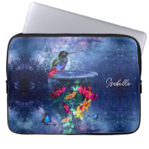 Flores tropicais, beija-flor personalizado