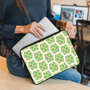 Capa Para Notebook Flores Verdes, Padrão De Flores, Padrão Floral