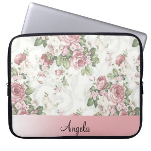 Capa Para Notebook Flores Vintage Shabby Chic Personalizadas