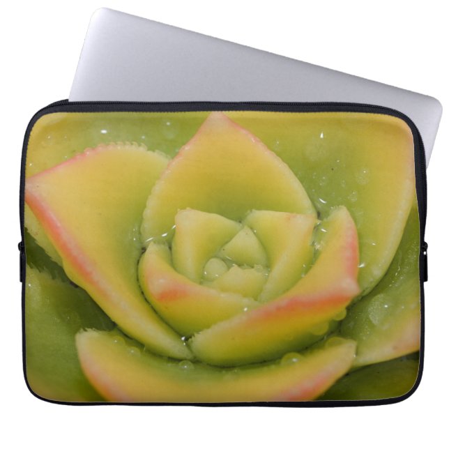 Capa Para Notebook Florescimento Esmeralda: Joia Líquida da Natureza (Frente)