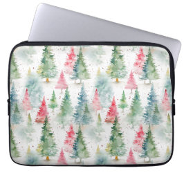 Capa Para Notebook Floresta, Árvores de Pinheiro Vermelho Verde Feria
