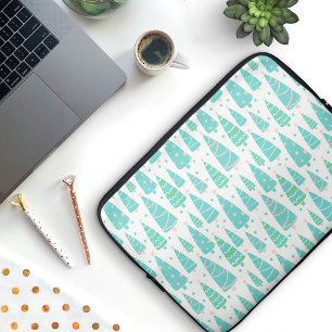 Capa Para Notebook Floresta de Árvore de Natal Pastel