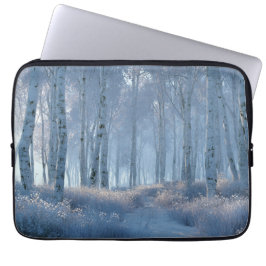 Capa Para Notebook Floresta de Neve Radiante de Bétula