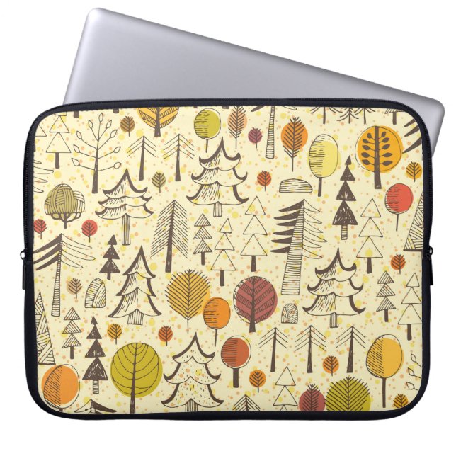 Capa Para Notebook Floresta de outono: Padrão Gráfico Invisível. (Frente)