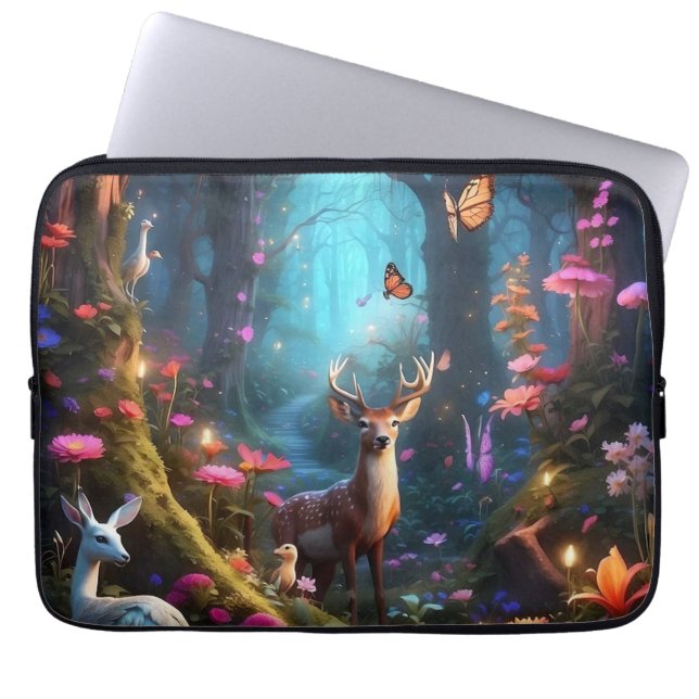 Capa Para Notebook Floresta Encantada Um Oásis Místico (Frente)
