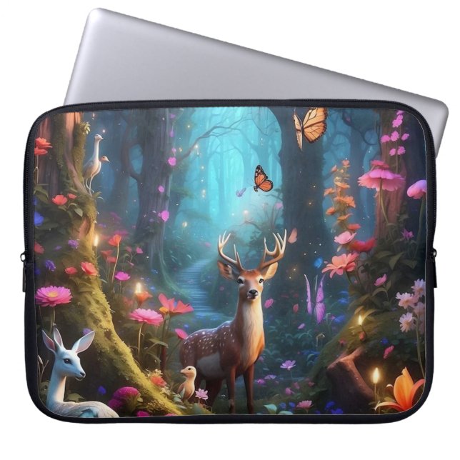 Capa Para Notebook Floresta Encantada Um Oásis Místico (Frente)