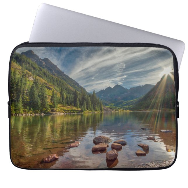 Capa Para Notebook Florestas | Maroon Bells Colorado (Frente)