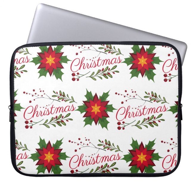 Capa Para Notebook Flórida de Natal padrão de inverno floret holi (Frente)