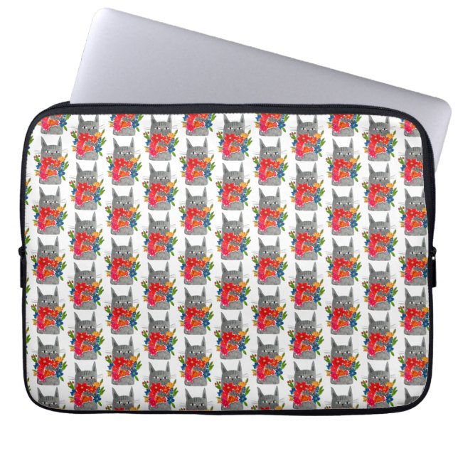 Capa Para Notebook Flower cat (Frente)
