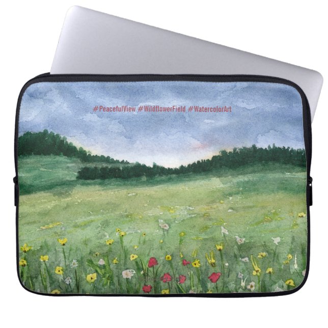 Capa Para Notebook Flower Field Landscape  (Frente)