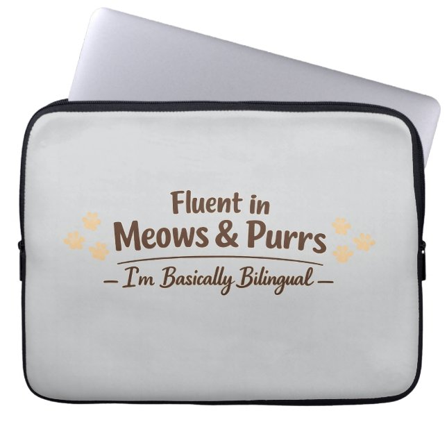 Capa Para Notebook Fluente em Meows & Purrs Presente Divertido para A (Frente)