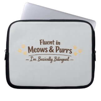Capa Para Notebook Fluente em Meows & Purrs Presente engraçado para a