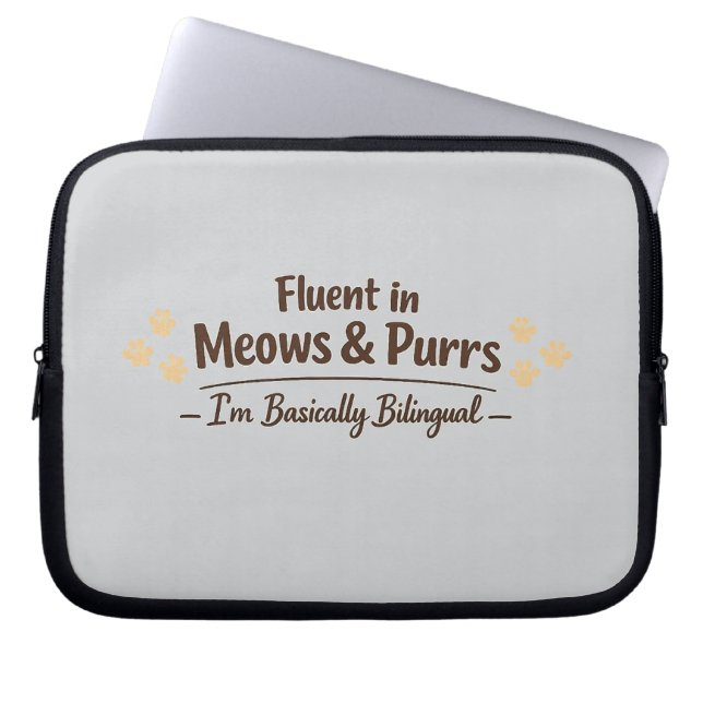 Capa Para Notebook Fluente em Meows & Purrs Presente engraçado para a (Frente)
