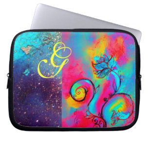 Capa Para Notebook FLUXAS QUÍMICAS cor-de-rosa, púrpura, azul