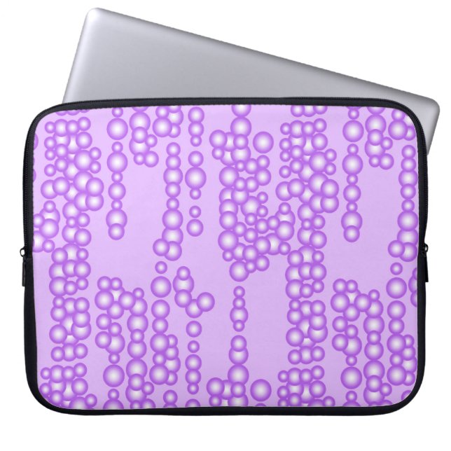 Capa Para Notebook Fluxo de bolhas, tons de lavanda (Frente)