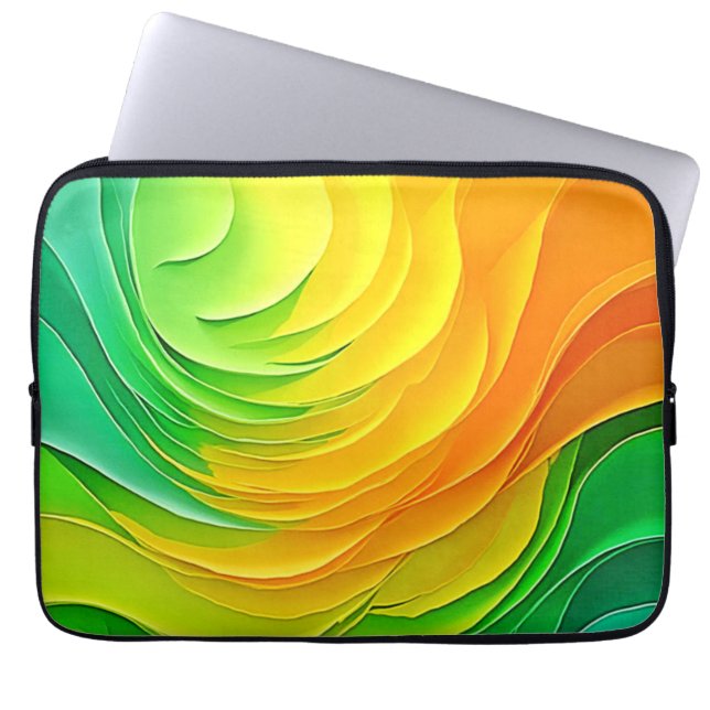 Capa Para Notebook Fluxo de Energia de Cor Abstrata Design (Frente)