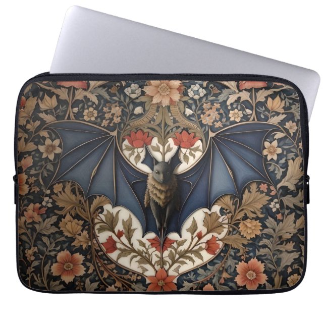 Capa Para Notebook Flying Bat - Moderno William Morris Floral (Frente)