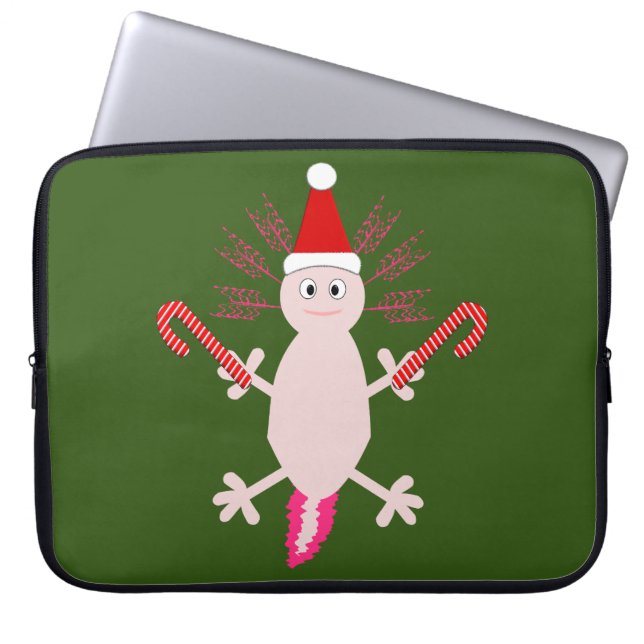 Capa Para Notebook Fofo de Natal Axolotl (Frente)