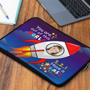 Capa Para Notebook Foguete de Foguete Exterior Bonito Explodiu Aniver